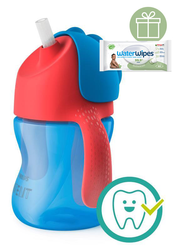 PHILIPS AVENT - Hrneček s ohebným brčkem 200 ml chlapec+WW Soapberry 60ks