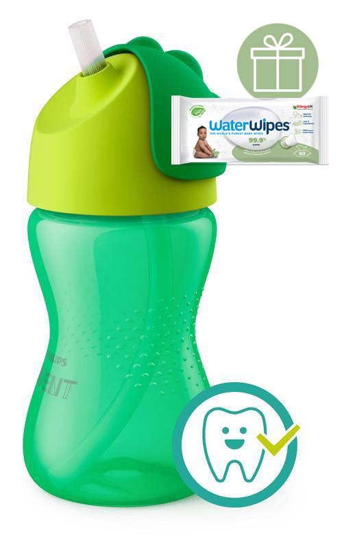 PHILIPS AVENT - Hrneček s ohebným brčkem 300 ml chlapec+WW Soapberry 60ks