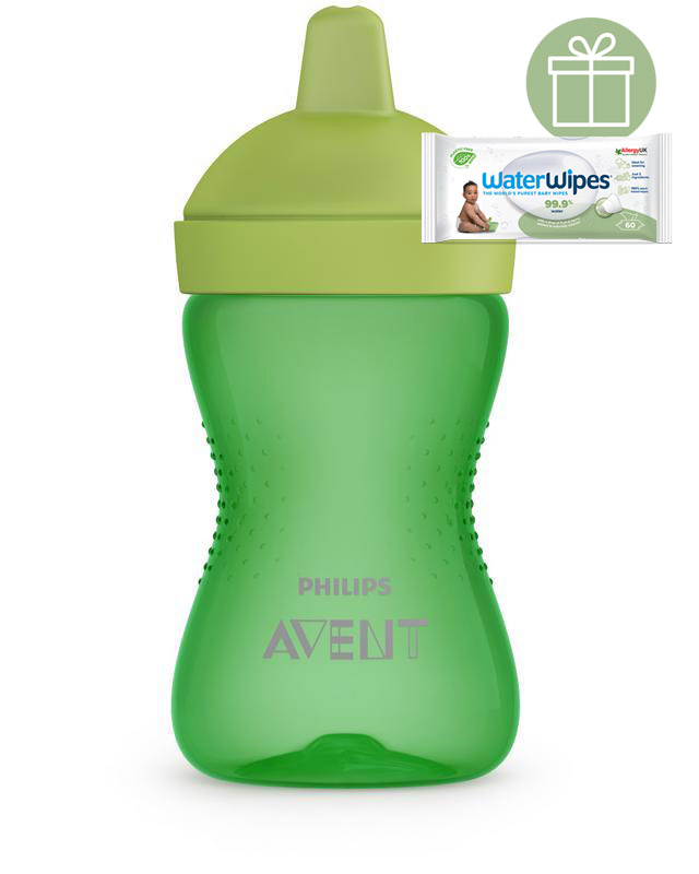 PHILIPS AVENT - Hrneček Grippy s tvrdou hubičkou 300 ml chlapec+WW Soapberry 60ks