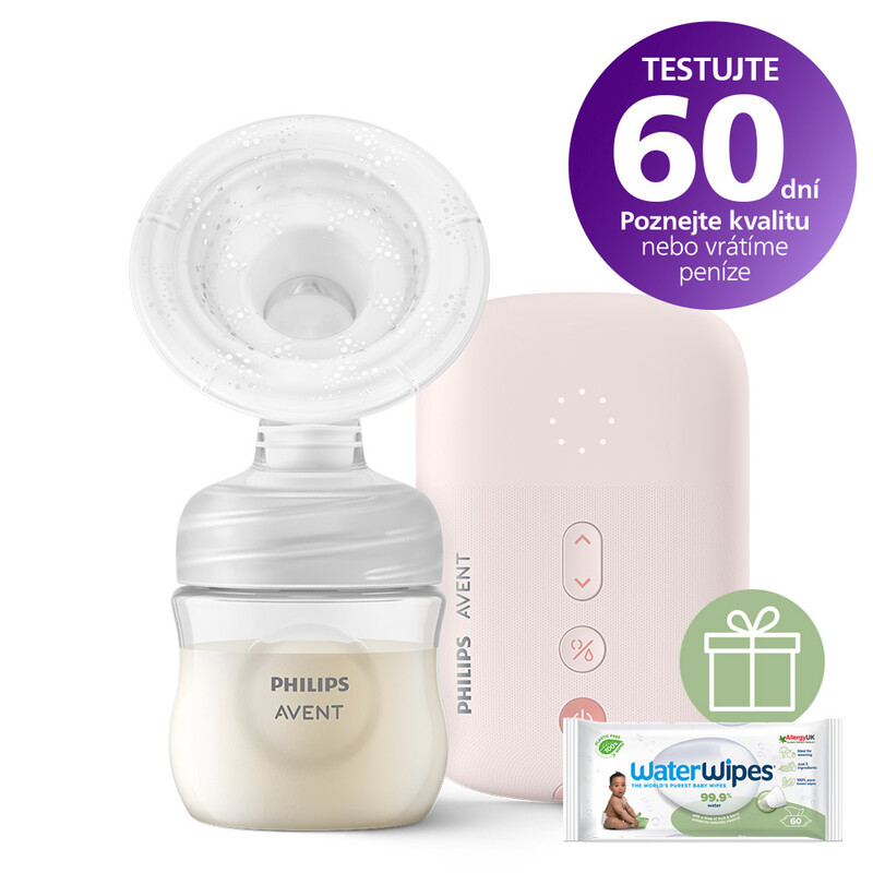 PHILIPS AVENT - Odsávačka mateřského mléka elektrická SCF395/31+WW Soapberry 60ks