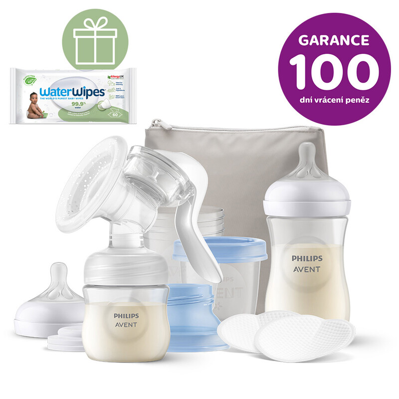 PHILIPS AVENT - Odsávačka mateřského mléka manuální, startovní sada+WW Soapberry 60ks