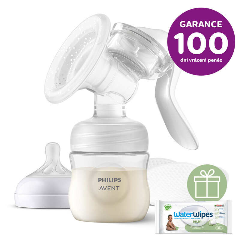 PHILIPS AVENT - Odsávačka mateřského mléka manuální+WW Soapberry 60ks