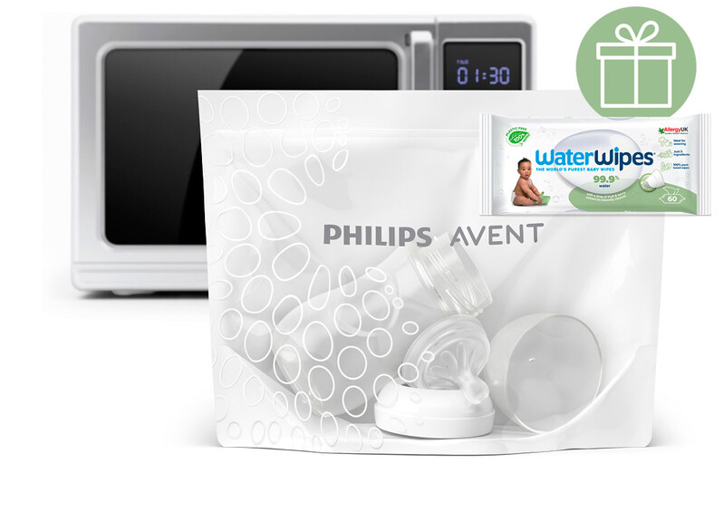 PHILIPS AVENT - Sáčky sterilizační do mikrovlnné trouby, 5 ks+WW Soapberry 60ks