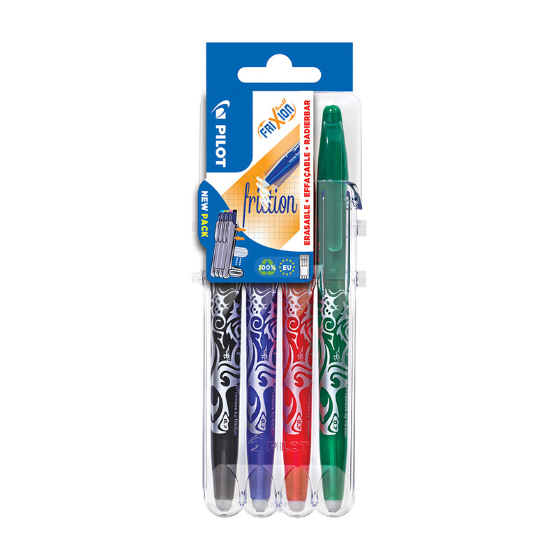 PILOT - Roller gumovací  Frixion Ball 0,7 mm, Set2Go Basic sada 4 ks