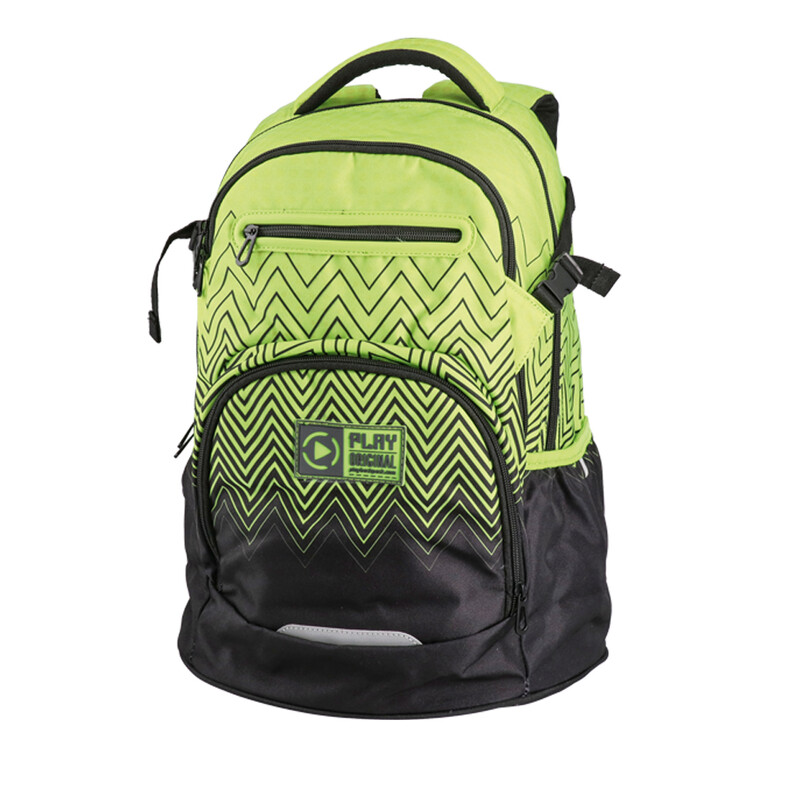 PLAY BAG - Školní batoh Apollo 241 Ergo Sunset - zelený/černý