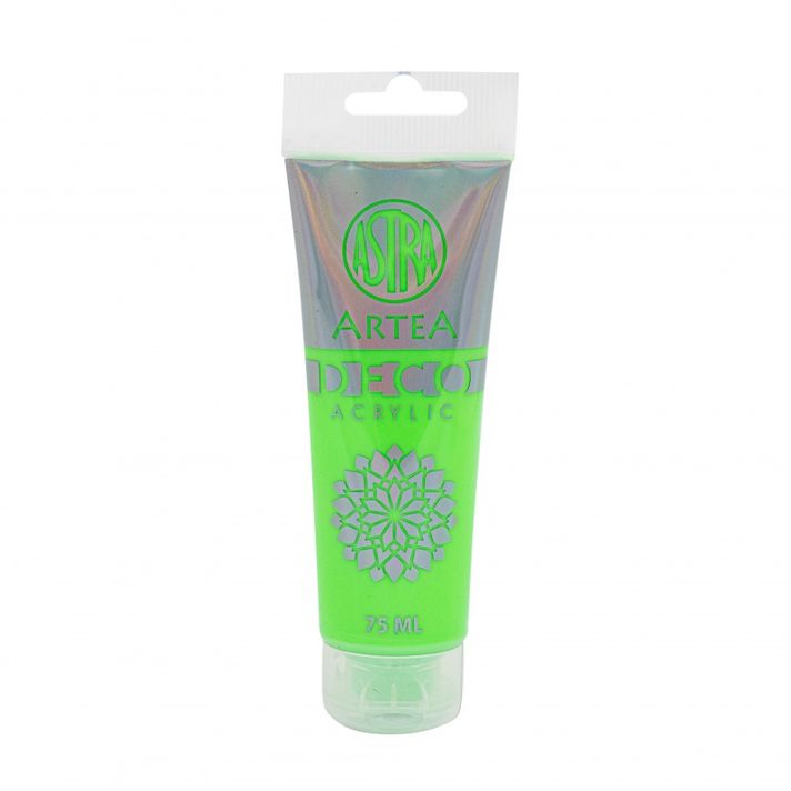 ASTRA - ARTEA Deco, Akrylová barva 75ml, Neon Green / Zelená Neonová, 309123019