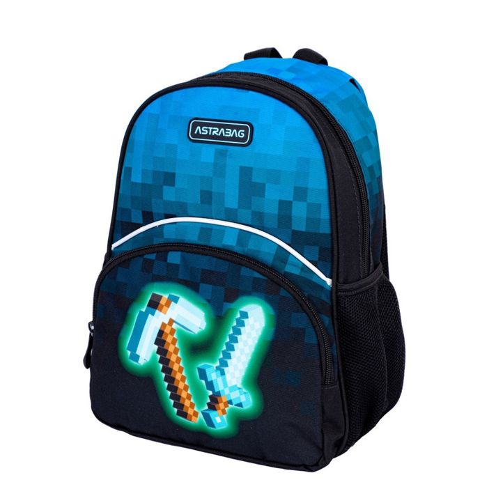 ASTRA - Dětský batoh AstraBAG BLUE PIXEL, AK300, 502024094