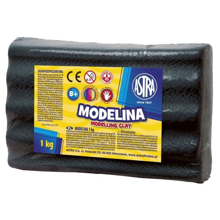 ASTRA - Modelovací hmota do trouby MODELINA 1kg Černá, 304111007