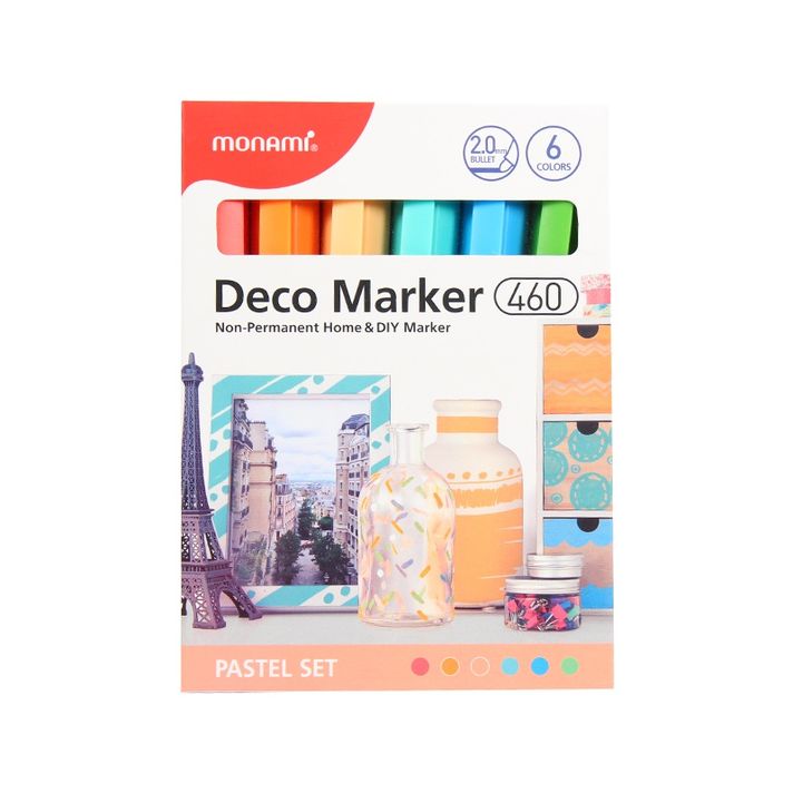 ASTRA - MONAMI Deco Marker 460, 2mm, sada PASTEL, 6ks, 20800015030