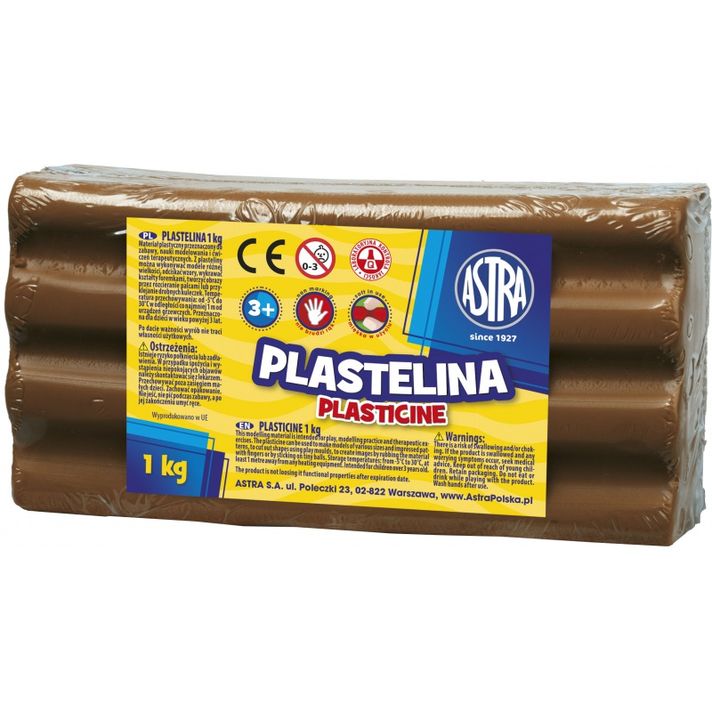 ASTRA - Plastelína 1kg Hnědá, 303111022