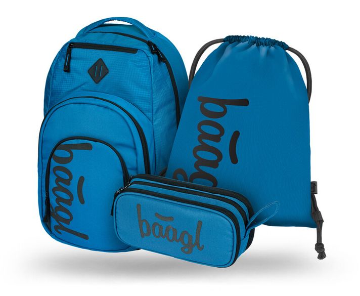 BAAGL - BAAGL 3 SET Coolmate Ocean Blue: batoh, penál, sáček