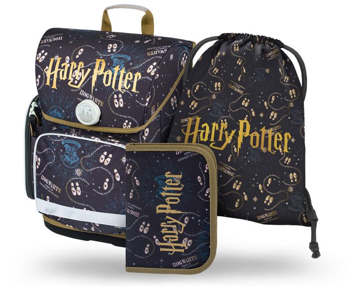 BAAGL - SET 3 Ergo Harry Potter Pobertův plánek: aktovka, penál, sáček