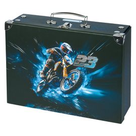 BAAGL - Skládací školní kufřík Motorka s kováním