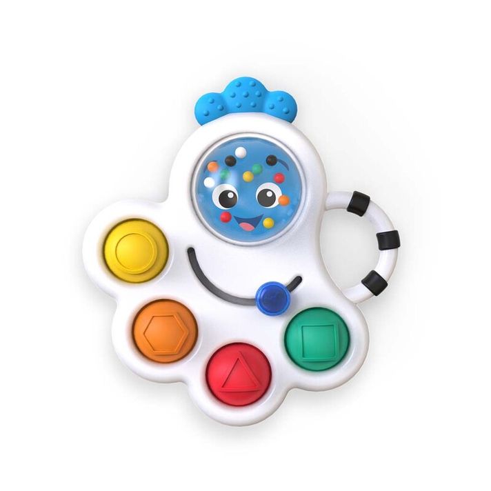 BABY EINSTEIN - Hračka senozorická chrastítko a kousátko Opus 's Shape Pops ™ 3m +