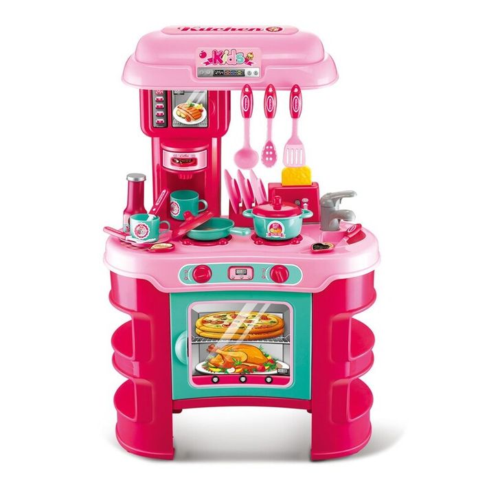 BABY MIX - Dětská kuchyňka Little Chef růžová 32 ks