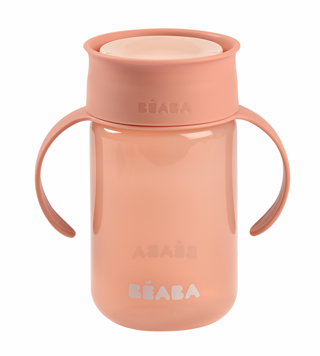 BEABA - Hrnek trénovací 360° Pink 340 ml 12m+