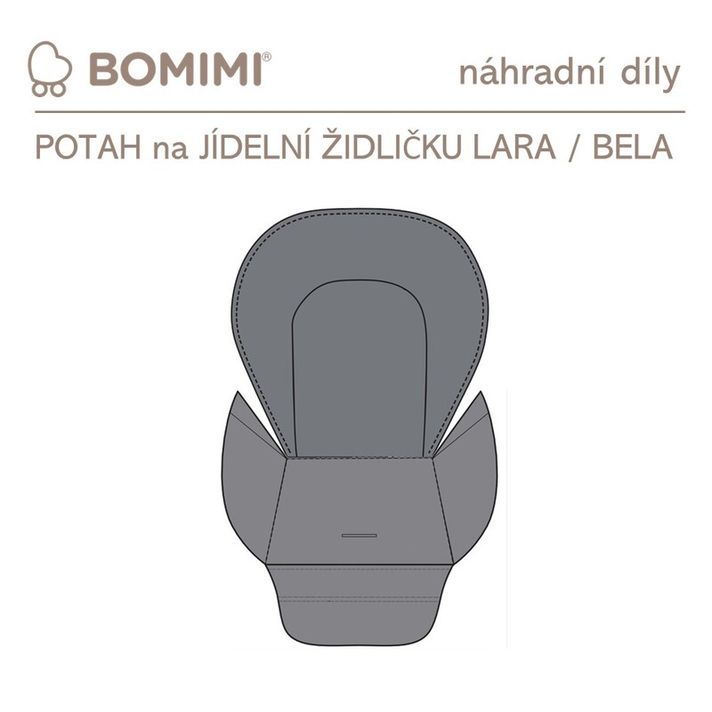 BOMIMI - LARA, BELA potah na židličku grey