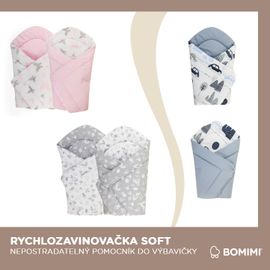 BOMIMI - Rychlozavinovačka soft oboustranná zvířátka, béžová