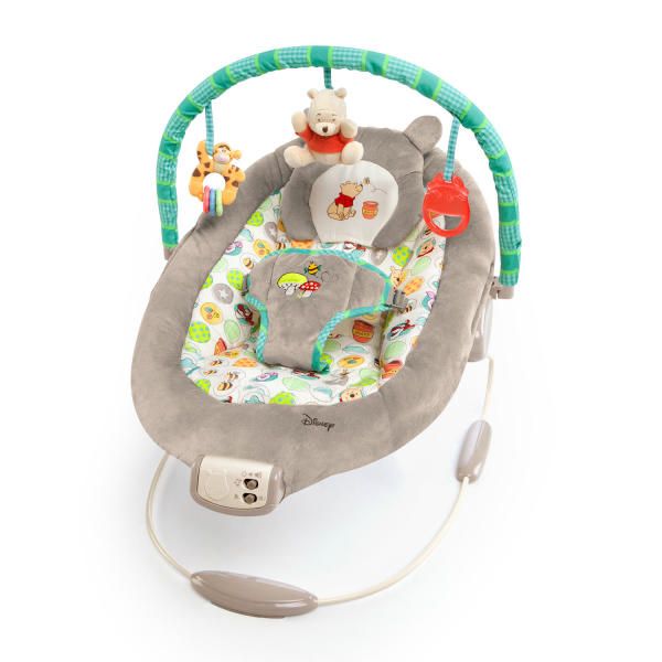 BRIGHT STARTS - Lehátko vibrující s melodií Winnie the Pooh Dots & Hunny 0 m +, do 9 kg