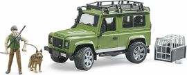 BRUDER - 02587 Land Rover Defender, figurka myslivce a psa