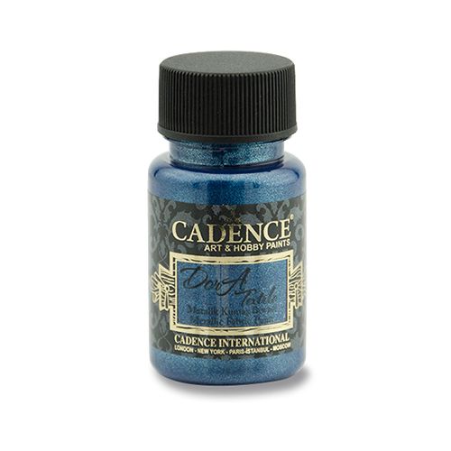 CADENCE - Textilná farba, metal. tmavo modrá, 50 ml