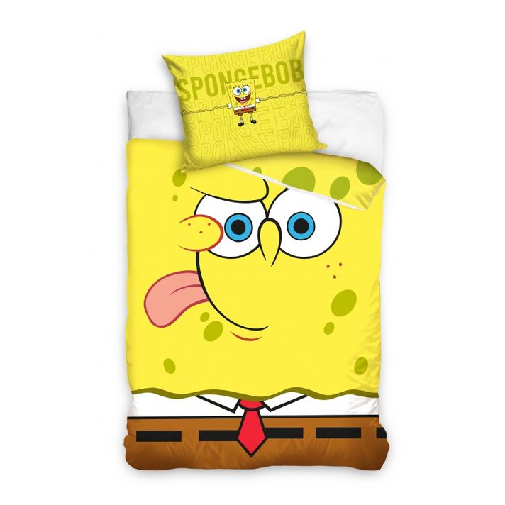 CARBOTEX - CARBOTEX Oboustranné povlečení SPONGEBOB, 140/200+70/90, SBOB223008