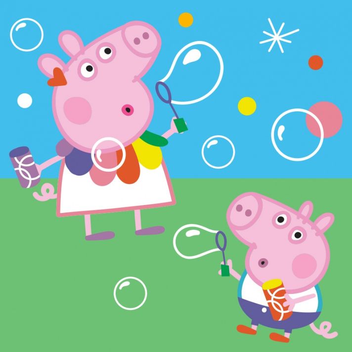 CARBOTEX - Dětský magický ručník PEPPA PIG, 30 x 30cm, PP213020