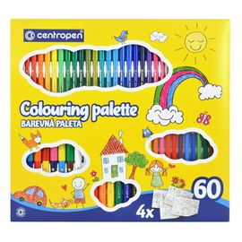 CENTROPEN - Fixy9396 Colouring Palette Quatro - sada 60 ks