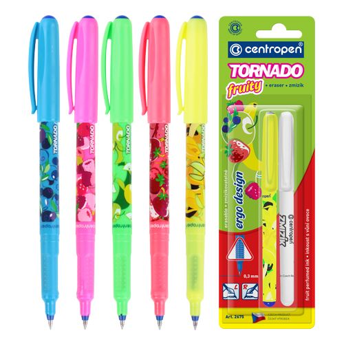 CENTROPEN - Pero kuličkové 2675/2 Tornado Fruity + zmizík