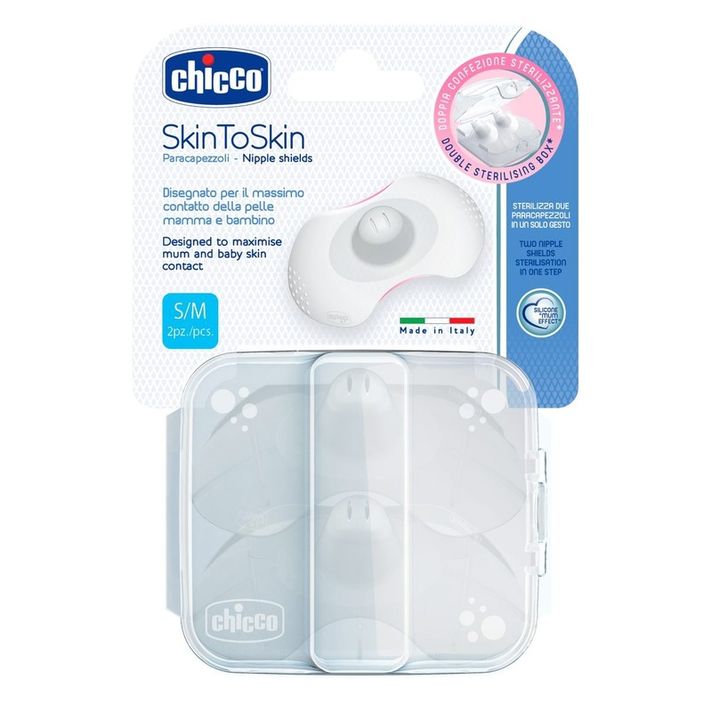 CHICCO - Chránič bradavek SkinToSkin silikon 2 ks, S / M