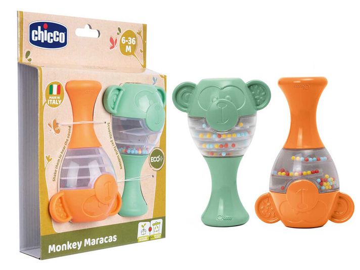 CHICCO - Chrastítko Maracas Opice Eco+ 6m+