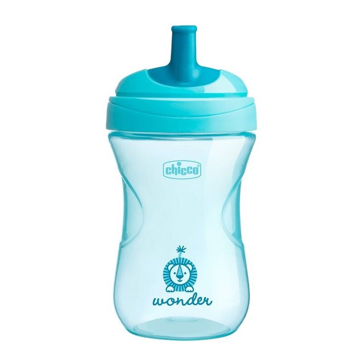 CHICCO - Hrnek Advanced se slámkovým náustkem 266 ml zelený 12m+