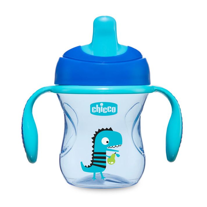 CHICCO - Hrneček Chicco Trénujeme s držadly 200 ml, modrý 6m+