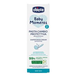 CHICCO - Krém na dětský zadeček Baby Moments bez parfému s 99% přírodních složek 100ml, 0m+