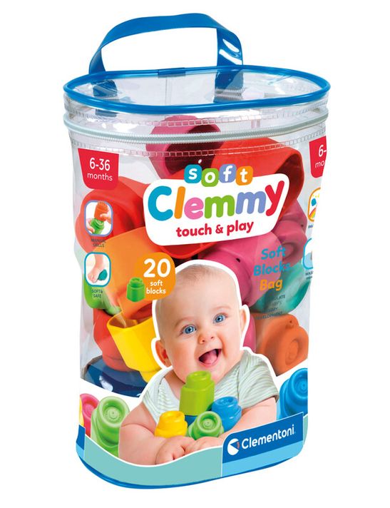 CLEMENTONI - Clemmy baby - 20 kostek v plastovém pytli