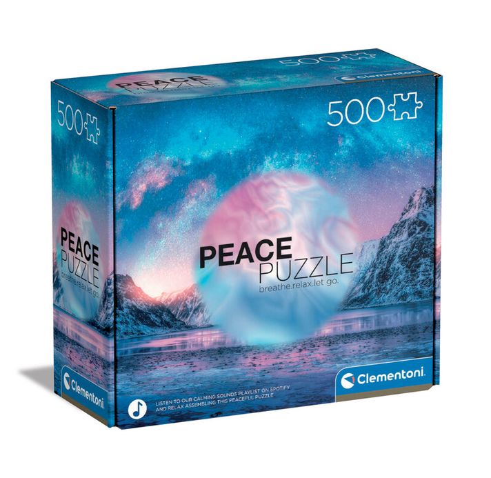 CLEMENTONI - Puzzle 500 dílků Peace - Light Blue