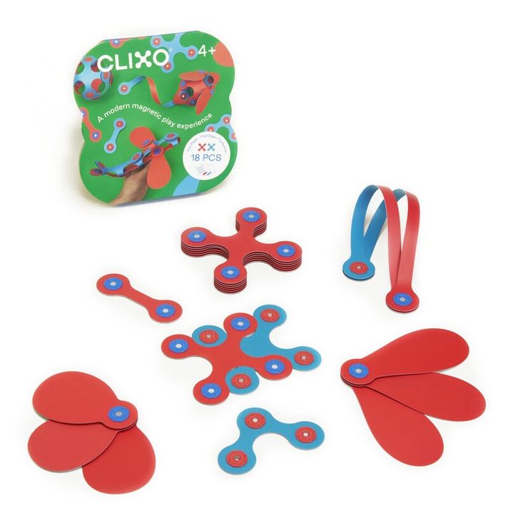 CLIXO - Itsy Flamingo & Turquoise - magnetická stavebnice 18 kusů