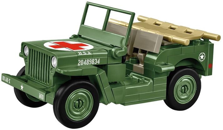 COBI - 2295 II WW Sanitka Willys MB D-DAY, 1:35, 130 k, 1 f