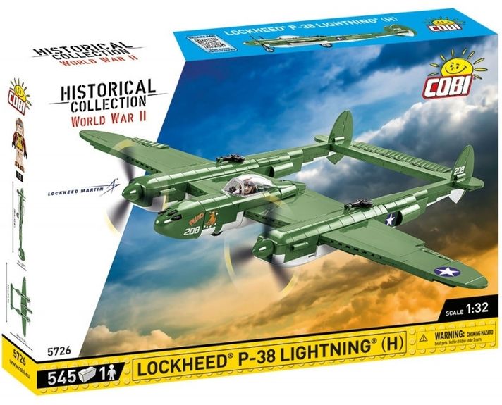 COBI - 5726 II WW Lockheed P-38H Lightning, 1:32, 545 k, 1 f