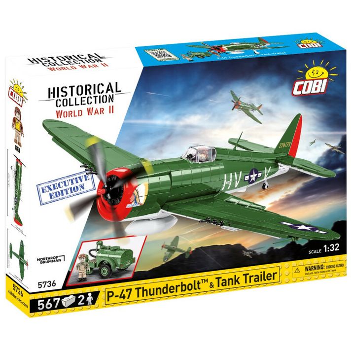 COBI - 5736 II WW P-47 Thunderbolt & cisterna, 1:32, 567 k, 2 f EXECUTIVE EDITION