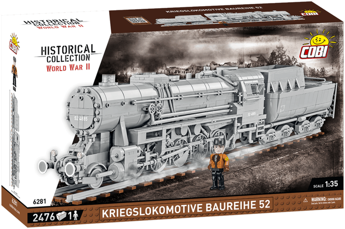 COBI - 6281 Kriegslokomotive Baureihe 52, 1:35, 2476 k, 1 f