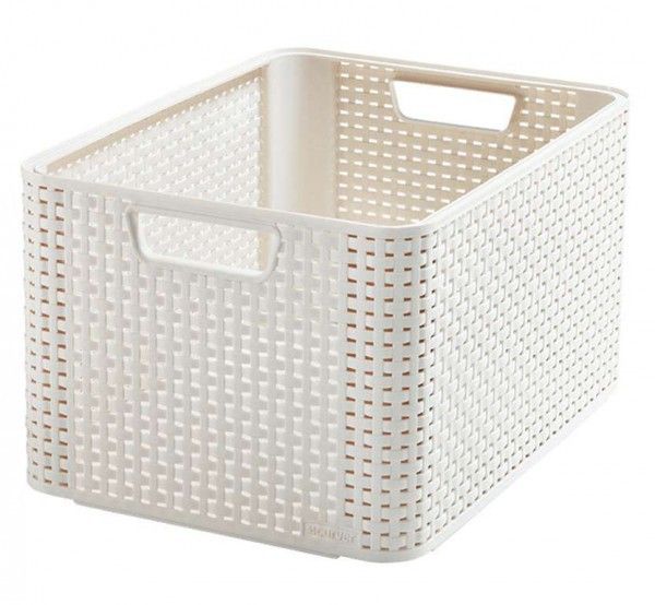 CURVER - Úložný box Rattan Style2 - L - krémová