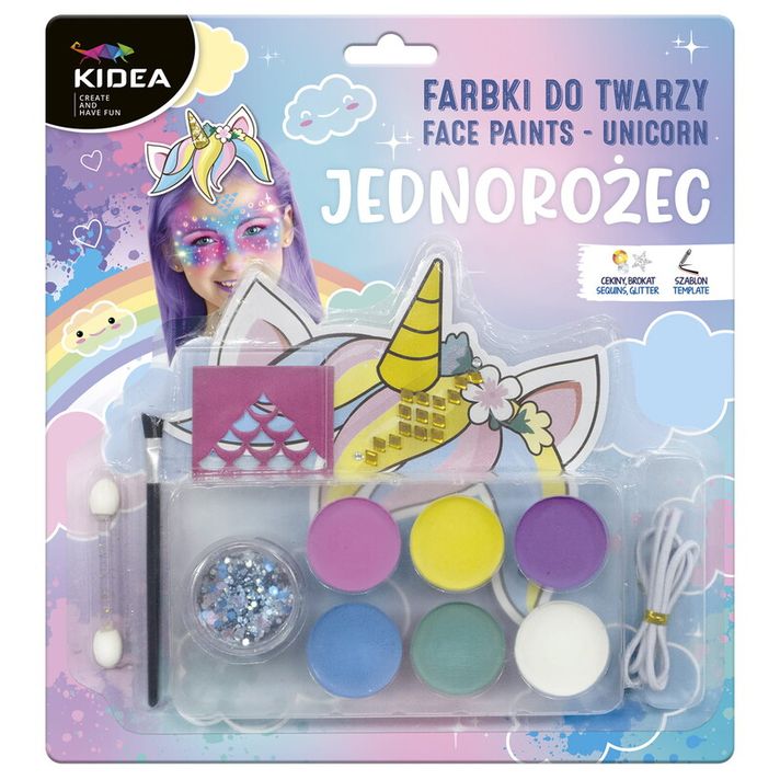 DERFORM - KIDEA barvy na obličej UNICORN