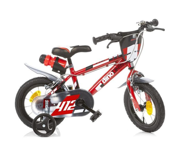 DINO BIKES - Dětské kolo 12" 412US -06 červené