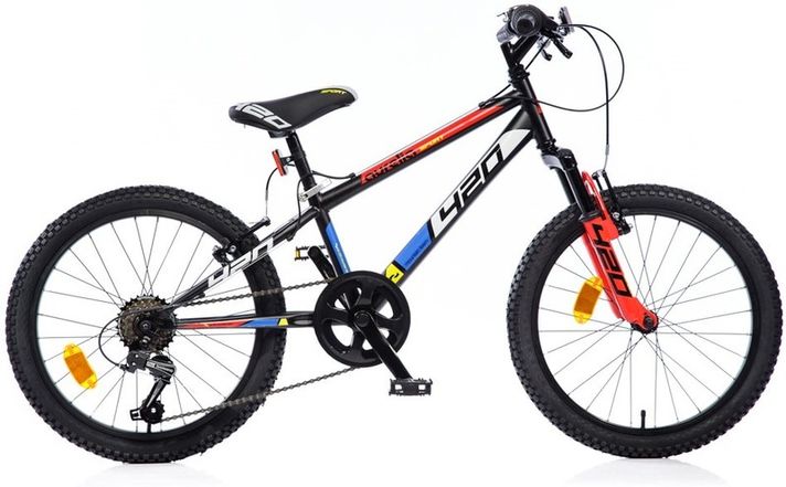 DINO BIKES - Dětské kolo 20 "420US - AURELIA Sport černý s tlumiči