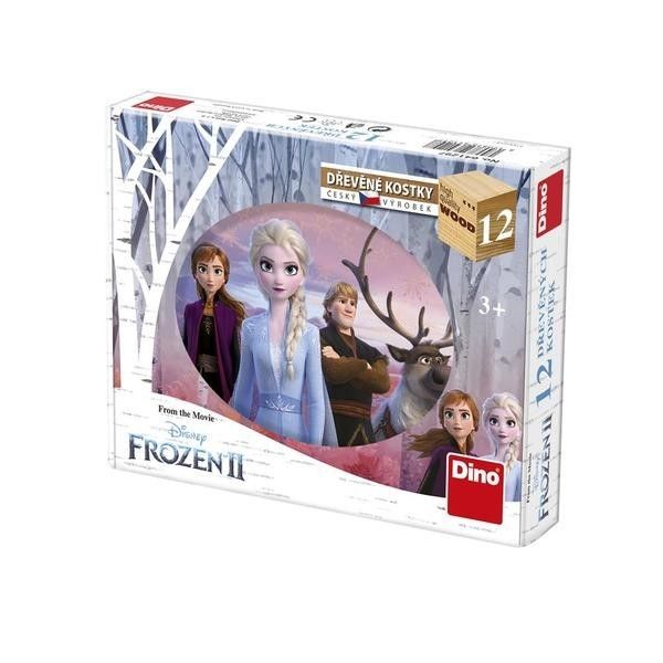 DINOTOYS - Dřevěné kostky Frozen II 12 ks