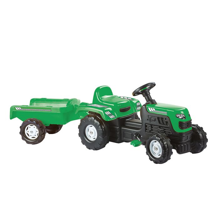 DOLU - Šlapací traktor Ranchero s vlečkou, zelený