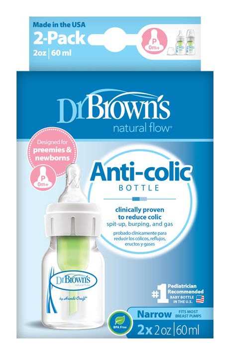 DR.BROWNS - Láhev antikolik Options+ úzká 2x60ml plast (SB2200)