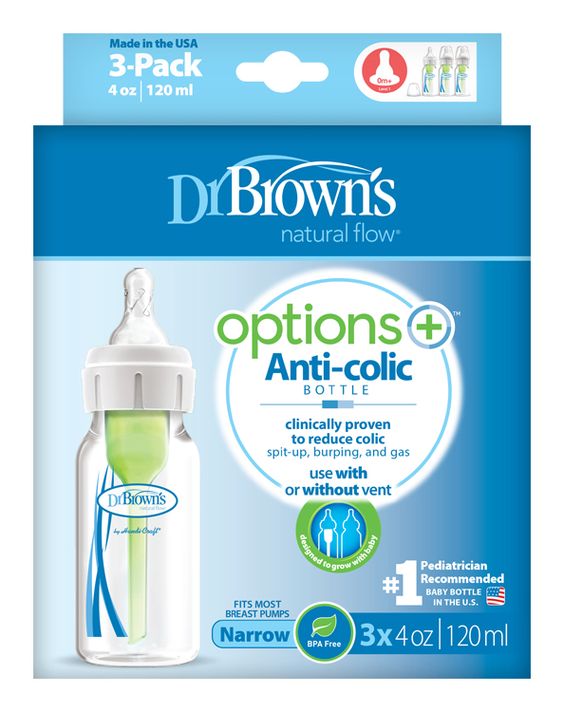 DR.BROWNS - Láhev antikolik Options+ úzká 3x120ml plast (SB43005)