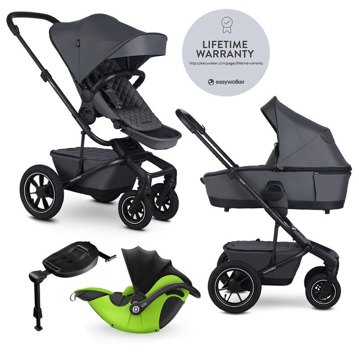 EASYWALKER - Kočárek kombinovaný Harvey? Premium 2v1 Mineral Grey LITE AIR + KIDDY Evoluna i-size 2